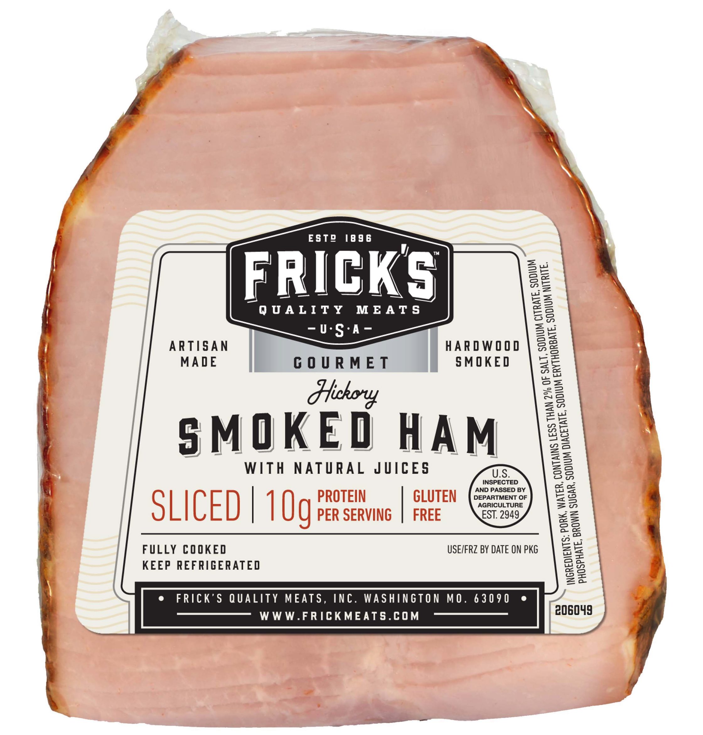Hickory Ham, Sliced Quarter Boneless Ham Frick's Quality Meats