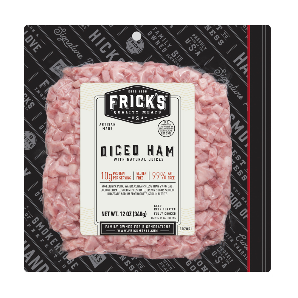 Diced Ham, 12 oz Boneless Ham Frick's Quality Meats