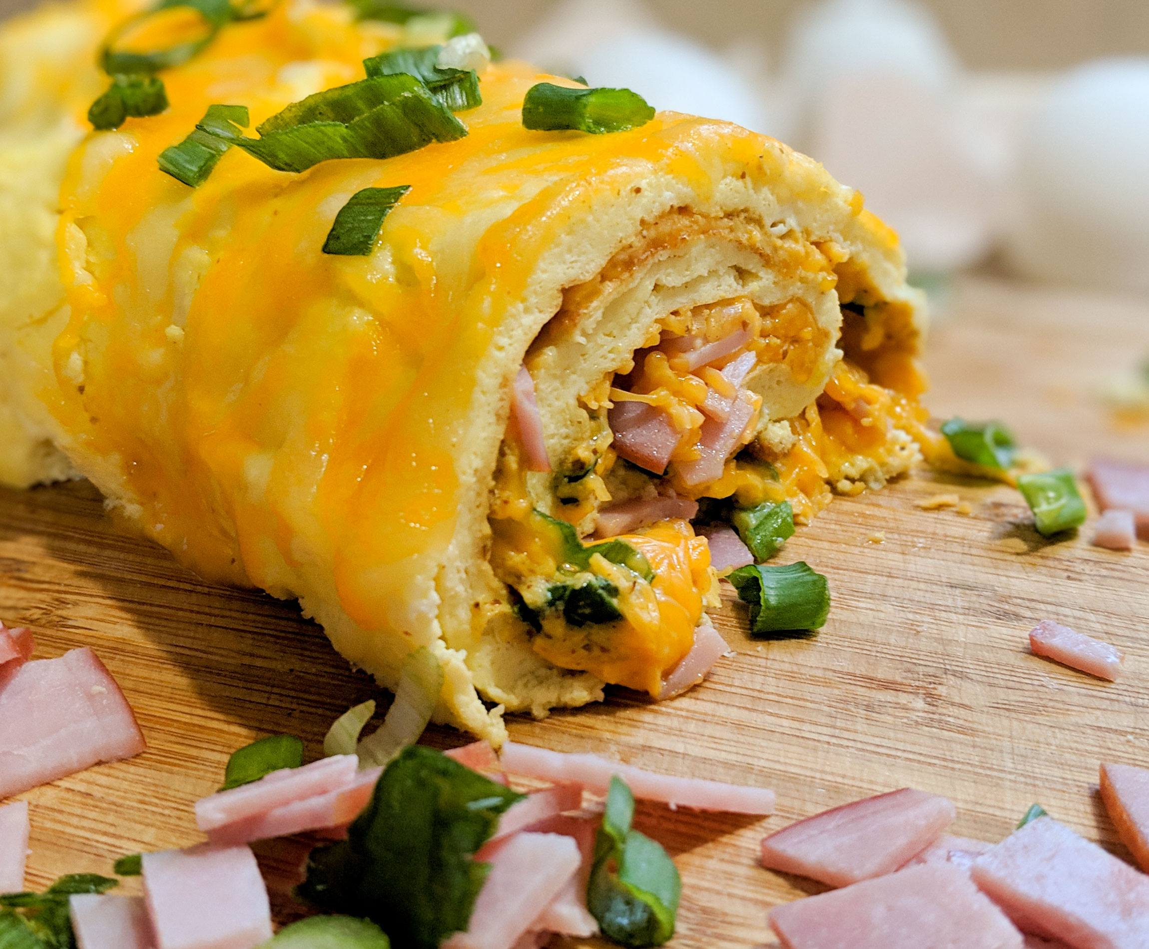 Ham and cheese omelette