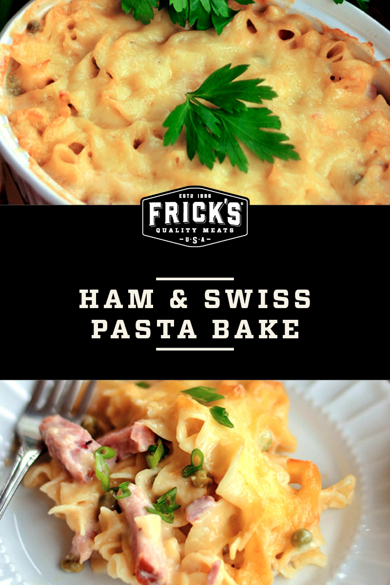 Shareable Ham & Swiss Pasta Bake Image