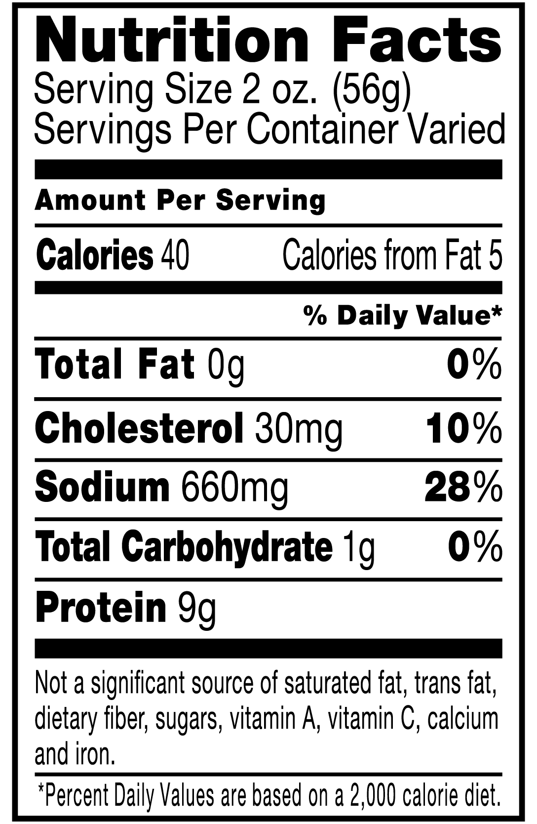 Frick S Ham Steak Nutrition Facts