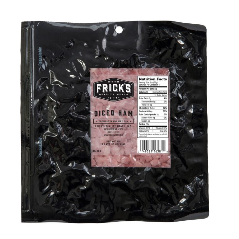 Diced Ham, 8 oz Boneless Ham Frick's Quality Meats